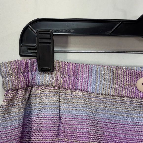 🚢 Moshita Couture 2pc metallic Pastel Striped Blazer & Skirt Set - Picture 9 of 9